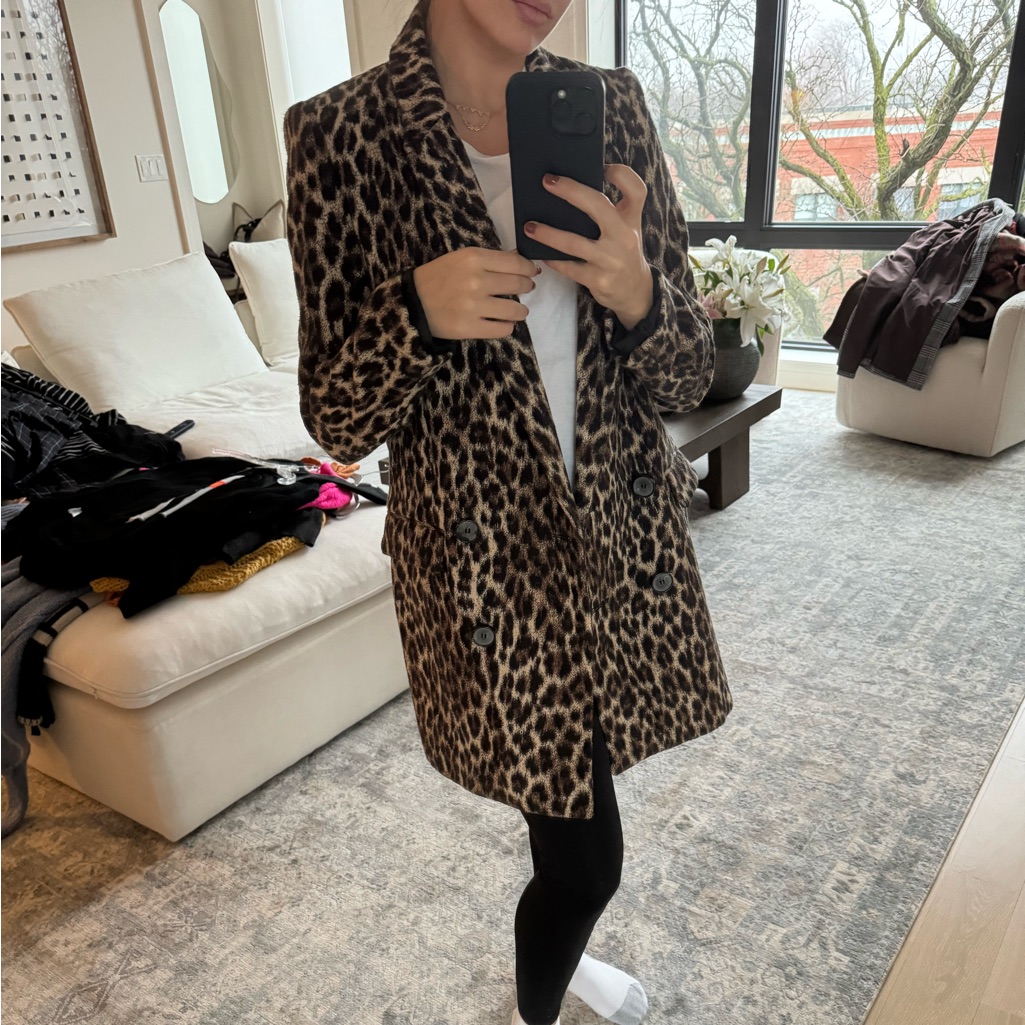 Cheetah Print Coat From Zara
